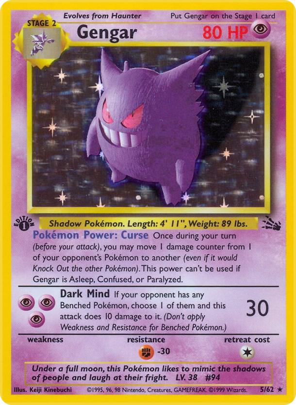 Gengar (5) - Fossil (FO)(NM/LP)