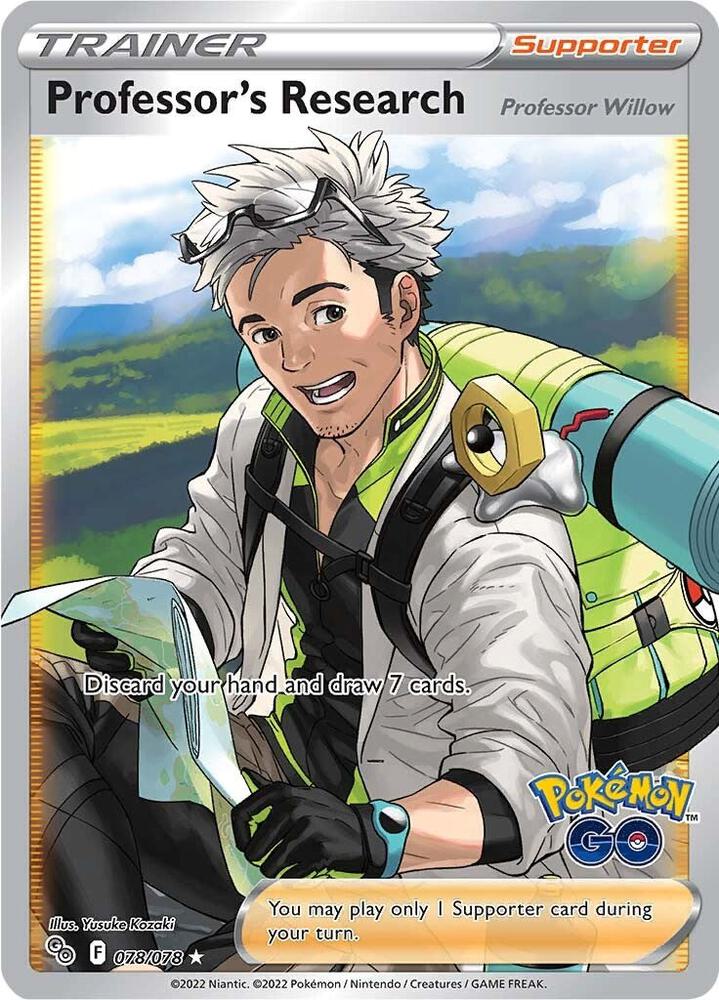 Professor's Research (Full Art)- 078/078 - Pokemon GO (PGO)(M/NM)