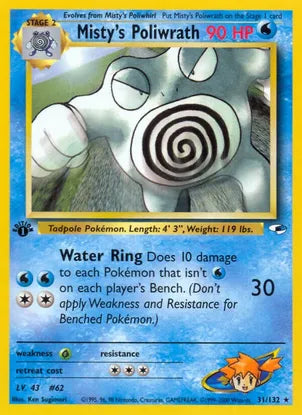 Misty's Poliwrath - Gym Heroes (G1) 1st Edition