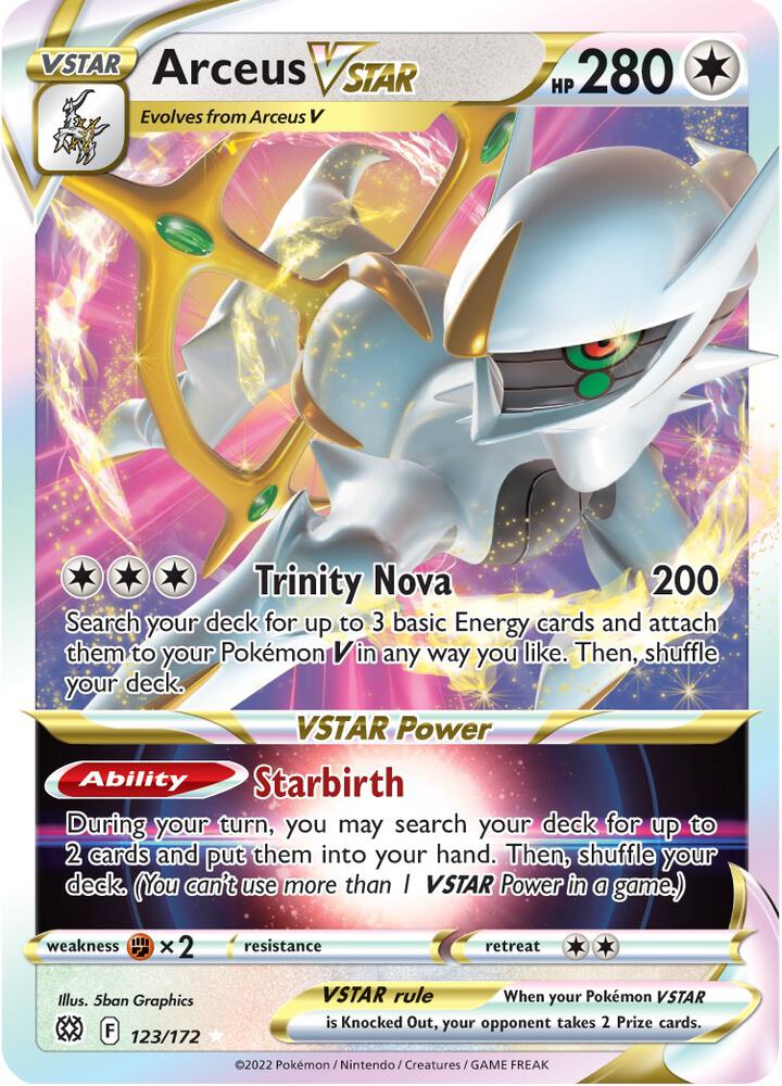 Arceus VSTAR - 123/172 - SWSH09: Brilliant Stars (SWSH09)(M/NM)