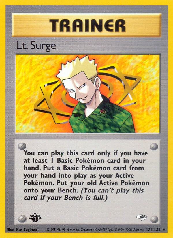 Lt. Surge (101) - Gym Heroes (G1) - First Edition (M/NM)