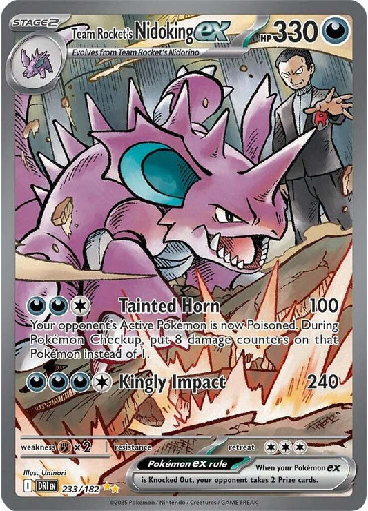 Team Rocket's Nidoking Ex (233/182) - SV10: Destined Rivals