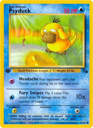 Psyduck - 53/62 - Fossil (FO) - First Edition